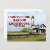 Ogdensburg Harbour Lighthouse, Briefkaart van New  (Voorkant / Achterkant)