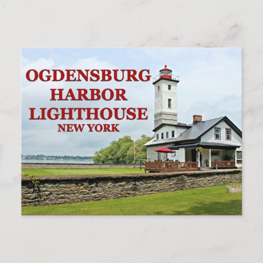 Ogdensburg Harbour Lighthouse, Briefkaart van New  (Voorkant)