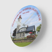 Ogdensburg Harbour Lighthouse, New York Clock Ronde Klok (Hoek)