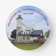Ogdensburg Harbour Lighthouse, New York Clock