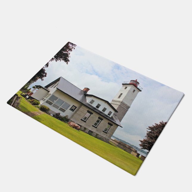 Ogdensburg Harbour Lighthouse, New York door Mat (Schuin)