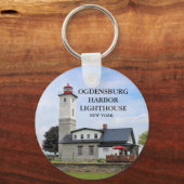 Ogdensburg Harbour Lighthouse, New York Sleutelhan Sleutelhanger (Voorkant)