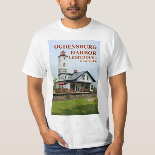 Ogdensburg Harbour Lighthouse, New York T-Shirt (Voorkant)