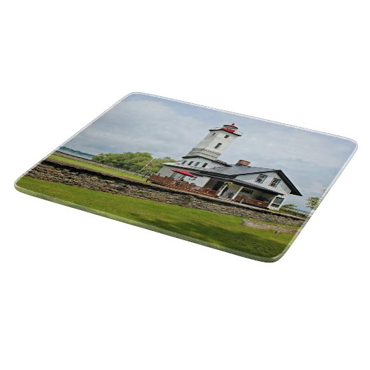 Ogdensburg Harbour Lighthouse NY Cutting Board Snijplank (Hoek)