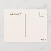Ogdensburg zonsondergang briefkaart (Achterkant)