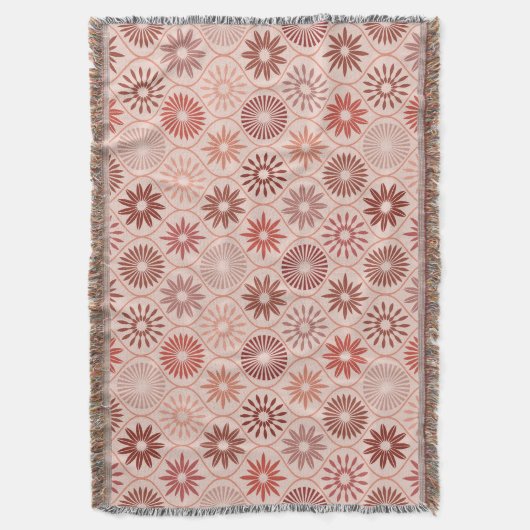 Ogee Boho bloemen Deken (Voorkant Verticaal)