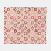 Ogee Boho bloemen Fleece Deken (Voorkant (Horizontaal))