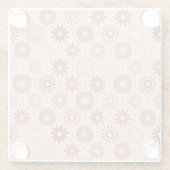 Ogee Boho bloemen Glazen Onderzetter (Achterkant)