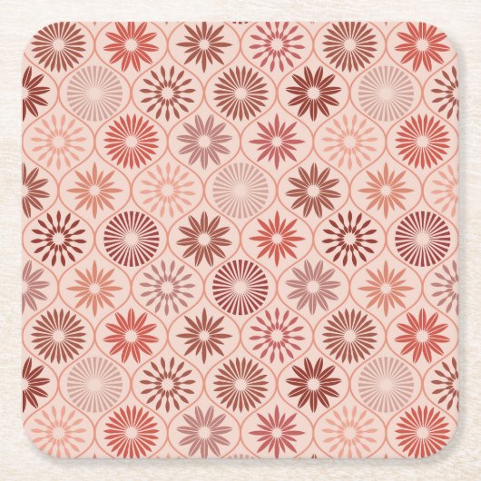 Ogee Boho bloemen Kartonnen Onderzetters (Voorkant)