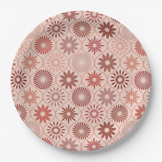Ogee Boho bloemen Papieren Bordje (Voorkant)
