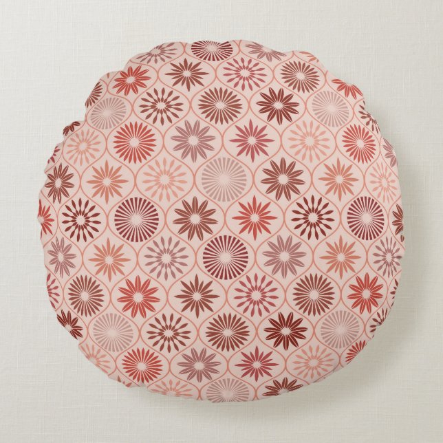 Ogee Boho bloemen Rond Kussen (Voorkant)
