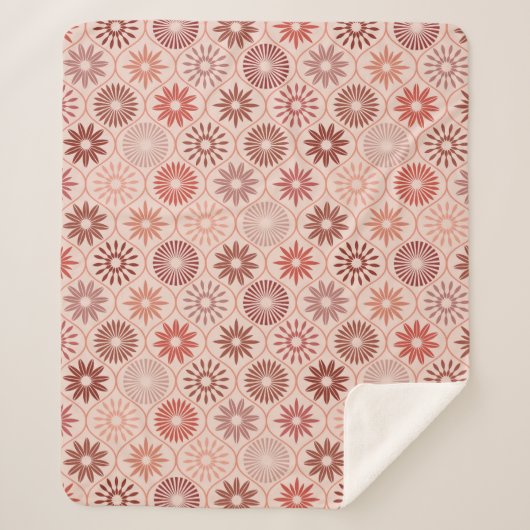 Ogee Boho bloemen Sherpa Deken (Voorkant)