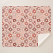 Ogee Boho bloemen Sherpa Deken (Voorkant (horizontaal))