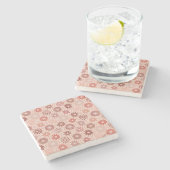 Ogee Boho bloemen Stenen Onderzetter (Zijkant)