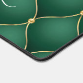 Ogee Gold Diamond Donker Smaragd Groen Aangepaste Bureaumat (Hoek)