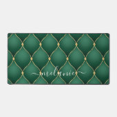 Ogee Gold Diamond Donker Smaragd Groen Aangepaste Bureaumat (Voorkant)