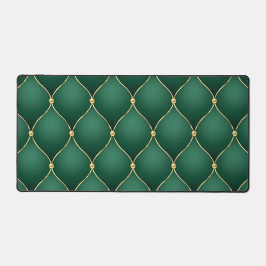 Ogee Gold Diamond Getuft Donker Smaragd Groen Bureaumat (Voorkant)