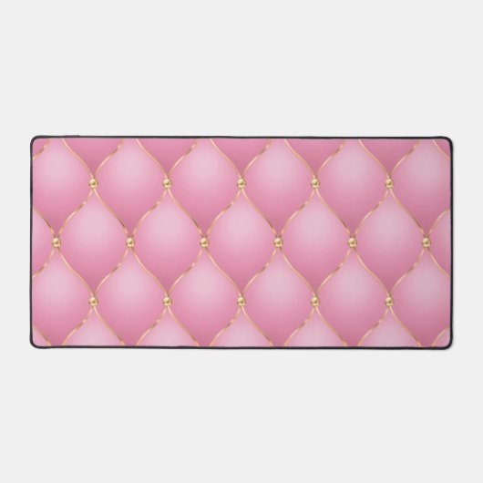 Ogee Gold Diamond Getuft Lichtroze Bureaumat (Voorkant)