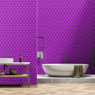 Ogee Gold Diamond Getuft Paarse Violet Behang