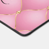 Ogee Gold Diamond Tufted Licht Roze Aangepaste Naa Bureaumat (Hoek)