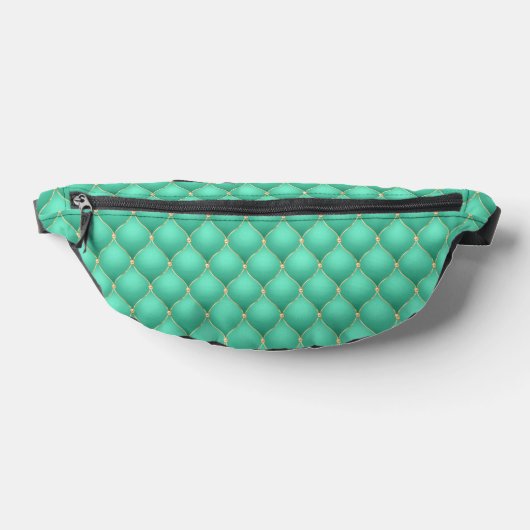 Ogee Gold Diamonds Tufted Turquoise Fanny Pack Heuptasje (Liggend)