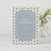 Ogee Stripe Geometric Gender Neutral Beige Blue Kaart (Staand voorkant)