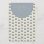 Ogee Stripe Geometric Gender Neutral Beige Blue Kaart (Achterkant)