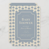 Ogee Stripe Geometric Gender Neutral Beige Blue Kaart (Voorkant / Achterkant)