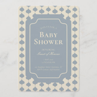 Ogee Stripe Geometric Gender Neutral Beige Blue Kaart