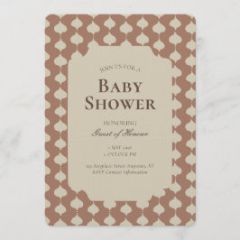 Ogee Stripe Geometric Gender Neutral Beige Brown Kaart