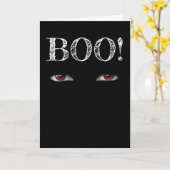 Ogen & "BOO" Halloween Wenskaart Kaart (Gele Bloem)
