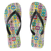 Ogen die alles zien goed uitziend vreemd excentrie teenslippers (Voetbed)