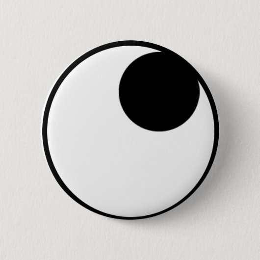 Ogen die recht omhoog kijken ronde button 5,7 cm (Voorkant)