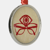 ogen en eigeel metalen ornament (Rechts)