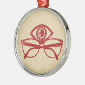 ogen en eigeel metalen ornament (Links)