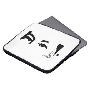 Ogen en handtekening van Hugo Chavez Laptop Sleeve