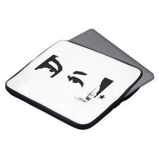 Ogen en handtekening van Hugo Chavez Laptop Sleeve