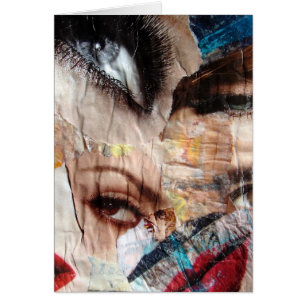 Ogen en lippen collage, alle gelegenheid blanco be