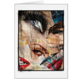 Ogen en lippen collage grunge border, alle gelegen (Voorkant)