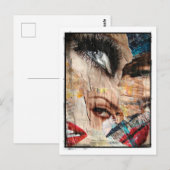 Ogen en lippen Collage Grunge Border Briefkaart (Voorkant / Achterkant)