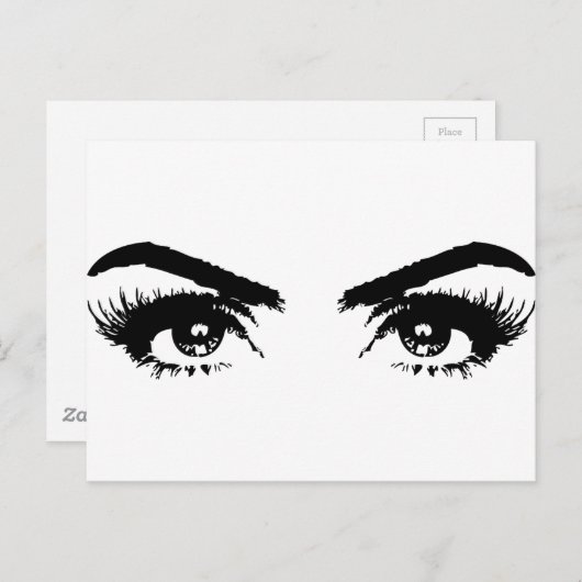 Ogen, Eyebrows en Eyelashes Briefkaart (Voorkant / Achterkant)