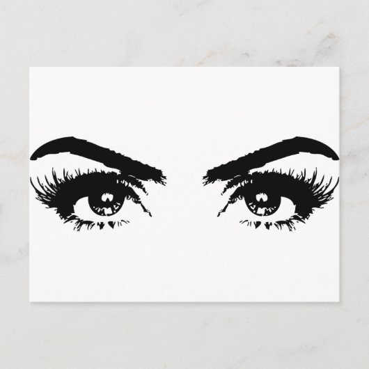 Ogen, Eyebrows en Eyelashes Briefkaart (Voorkant)
