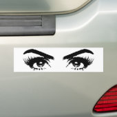 Ogen, Eyebrows en Eyelashes Bumpersticker (Op auto)