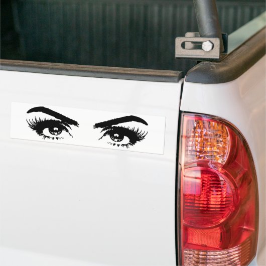 Ogen, Eyebrows en Eyelashes Bumpersticker (Op Truck)