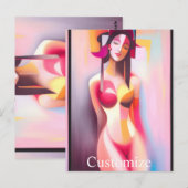 Ogen Gesloten Vrouw Posing Thunder_Cove Briefkaart (Voorkant / Achterkant)