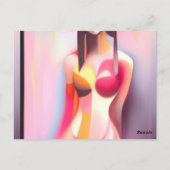 Ogen Gesloten Vrouw Posing Thunder_Cove Briefkaart (Achterkant)