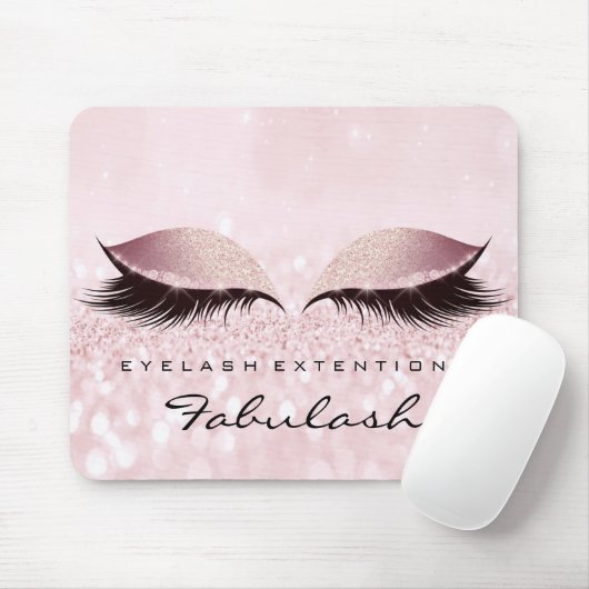 Ogen Glitter Branding Beauty Studio Lashes Roze Muismat (Met muis)