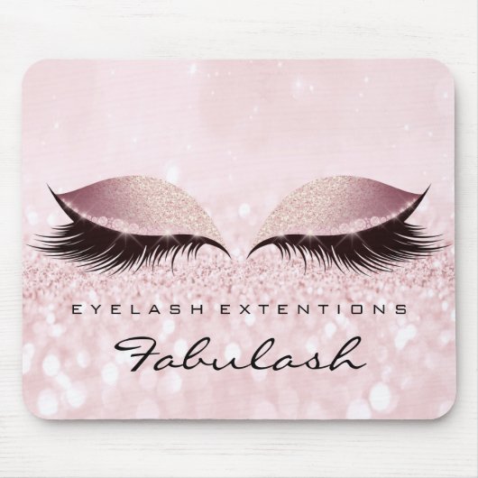 Ogen Glitter Branding Beauty Studio Lashes Roze Muismat (Voorkant)