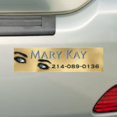 Ogen Gouden Make-up  Bumpersticker (Op auto)