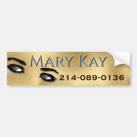 Ogen Gouden Make-up  Bumpersticker (Voorkant)